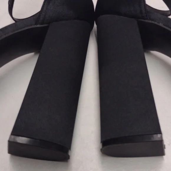 Dream Pairs Black Platform Shoes with High Chunky Heel and Thick Ankle Strap 9.5 - Picture 7 of 11